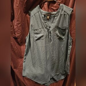 torrid Teal Sleeveless V-Neck Pocket Top